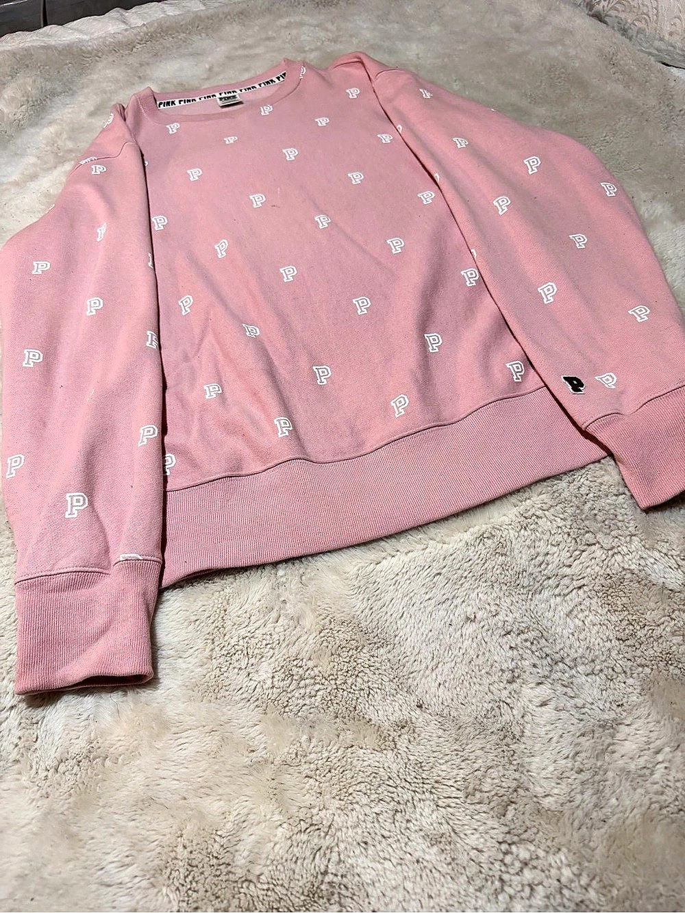 PINK Logo Sweatshirt & Joggers Size Large